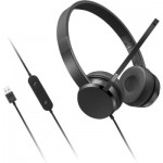 Огляд Навушники Lenovo USB-A Wired Stereo On-Ear Black (4XD1K18260): характеристики, відгуки, ціни.