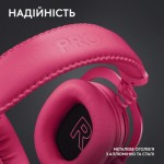 Огляд Навушники Logitech G Pro X 2 Lightspeed Wireless Magenta (981-001275): характеристики, відгуки, ціни.