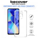 Огляд Чохол до мобільного телефона BeCover Anti-Shock Infinix Hot 40 Pro (X6837) Clear (711150): характеристики, відгуки, ціни.