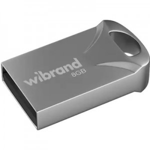 USB флеш накопичувач Wibrand 8GB Hawk Silver USB 2.0 (WI2.0/HA8M1S)