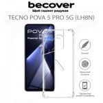 Огляд Чохол до мобільного телефона BeCover Anti-Shock Tecno POVA 5 Pro 5G (LH8n) Clear (711780): характеристики, відгуки, ціни.