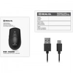 Огляд Мишка REAL-EL RM-460W Wireless/Bluetooth Black (EL123200048): характеристики, відгуки, ціни.