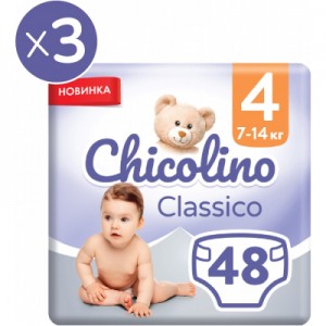 Підгузки Chicolino Jumbo Classico Розмір 4 (7-14 кг) 144 шт (2000998941284)