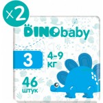 Огляд Підгузки Dino Baby Розмір 3 (4-9 кг) 92 шт (2 пачки по 46 шт) (2000998941178): характеристики, відгуки, ціни.