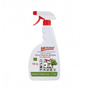 Спрей для чищення кухні San Clean Prof Line для виробів з дерева і металу 750 г (4820003544877)