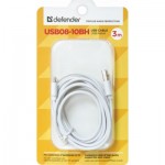Огляд Дата кабель USB08-10BH USB - Micro USB, white, 3m Defender (87468): характеристики, відгуки, ціни.