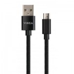 Огляд Дата кабель USB 2.0 AM to Micro 5P 1m nylon black Vinga (VCPDCMNB1BK): характеристики, відгуки, ціни.