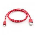 Огляд Дата кабель USB 2.0 AM to Lightning 2color nylon 1m red Vinga (VCPDCLNB31R): характеристики, відгуки, ціни.