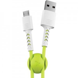 Огляд Дата кабель USB 2.0 AM to Micro 5P 1.0m Soft white/lime Pixus (4897058531176): характеристики, відгуки, ціни.