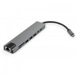 Огляд Концентратор Vinga Type-C to 4K HDMI+2*USB3.0+GigabitLAN+SD+PD+USB-C SS aluminium (VCPATC2U3CRLNHIPDGR): характеристики, відгуки, ціни.