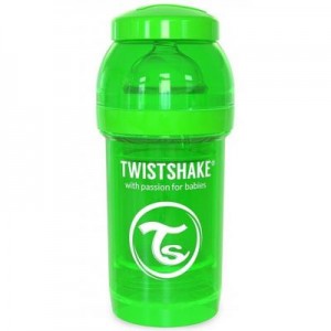 Огляд Пляшечка для годування Twistshake антиколькова 180 мл, зелена (24849): характеристики, відгуки, ціни.