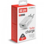 Огляд Зарядний пристрій ColorWay 1USB Quick Charge 3.0 (18W) (CW-CHS013Q-WT): характеристики, відгуки, ціни.