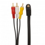 Огляд Кабель мультимедійний Jack 3.5mm M to 3xRCA 1.5m ProfCable (ProfCable6-150): характеристики, відгуки, ціни.