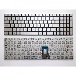 Клавіатура ноутбука ASUS N501J/N501JW/N501V/N501VW сріб RU (A46153)