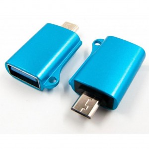 Перехідник OTG USB - Micro-USB blue Dengos (ADP-020)
