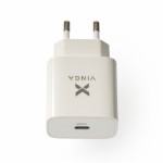 Огляд Зарядний пристрій Vinga PD Type-C 20W Charger white (VWCPDC): характеристики, відгуки, ціни.