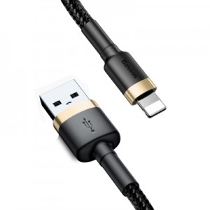 Дата кабель USB 2.0 AM to Lightning 1.0m 1.5A gold-black Baseus (CALKLF-BV1)