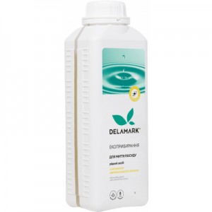 Огляд Засіб для ручного миття посуду DeLaMark з ароматом африканського лимону 1 л (4820152330642): характеристики, відгуки, ціни.