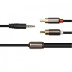 Огляд Кабель мультимедійний 3.5 mm Stereo Plug - 2*RCA, 1 m PowerPlant (CA912834): характеристики, відгуки, ціни.