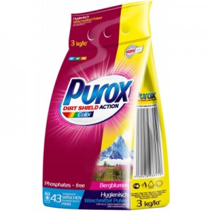 Огляд Пральний порошок Purox Color 3 кг (4260418933550): характеристики, відгуки, ціни.