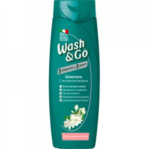 Огляд Шампунь Wash&Go з екстрактом жасмину для нормального волосся 200 мл (8008970042091): характеристики, відгуки, ціни.
