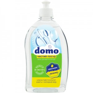 Огляд Засіб для ручного миття посуду Domo Лимон 500 мл (XD 32003): характеристики, відгуки, ціни.