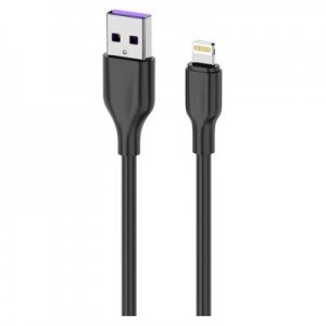 Дата кабель USB 2.0 AM to Lightning 1.0m Glow black 2E (2E-CCAL-BL)