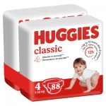 Огляд Підгузок Huggies Classic 4 (7-18 кг) J-Pack 88 шт. ( 2*44) (5029054228975): характеристики, відгуки, ціни.