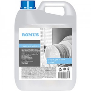 Огляд Засіб для ручного миття посуду Romus Лайм 5 л (4823078912252): характеристики, відгуки, ціни.