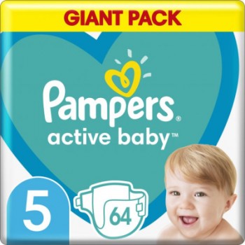 Підгузок Pampers Active Baby Junior Размер 5 (11-16 кг) 64 шт (8001090949974)