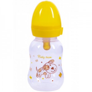 Огляд Пляшечка для годування Baby Team з латексною соскою Собачка, 125 мл (1300_собачка): характеристики, відгуки, ціни.