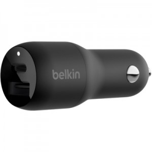 Огляд Зарядний пристрій Belkin Car Charger 37W PD PPS Dual Black (CCB004BTBK): характеристики, відгуки, ціни.