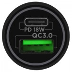 Огляд Зарядний пристрій MakeFuture car 18W PD + QC3.0 Black (MCC-33PBK): характеристики, відгуки, ціни.