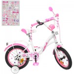 Огляд Дитячий велосипед Profi Bloom 14" Біло-рожевий (Y1425 white/crimson): характеристики, відгуки, ціни.
