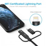 Огляд Дата кабель USB 2.0 AM to Lightning + Micro 5P + Type-C 1.2m MFI Choetech (IP0030-BK): характеристики, відгуки, ціни.