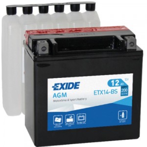 Огляд Акумулятор автомобільний EXIDE AGM 12Ah (+/-) (200EN) (ETX14-BS): характеристики, відгуки, ціни.