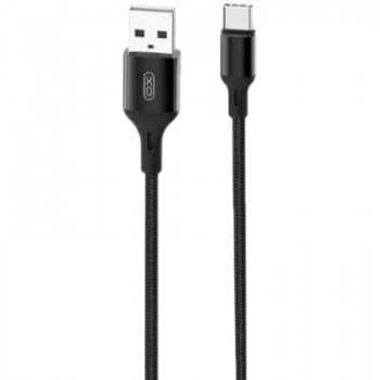 Дата кабель USB 2.0 AM to Type-C 2.0m NB143 Braided Black XO (XO-NB143C2-BK)