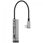 Огляд Концентратор Baseus USB3.1 Type-C to HDMI/USB 3.0x3/TF,SD/Type C PD/3.5mm (CAHUB-WJ0G): характеристики, відгуки, ціни.
