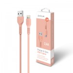 Огляд Дата кабель USB 2.0 AM to Lightning 1.2m AL-CBCOLOR-L1PH Peach ACCLAB (1283126518201): характеристики, відгуки, ціни.