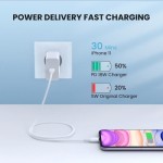 Огляд Дата кабель USB-C to Lightning 1.0m US171 MFI White Ugreen (US171/10493): характеристики, відгуки, ціни.