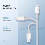 Огляд Дата кабель USB-C to Lightning 1.0m US171 MFI White Ugreen (US171/10493): характеристики, відгуки, ціни.