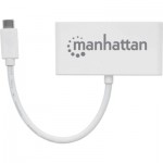 Огляд Концентратор Intracom Manhattan Type-C 4-port USB 3.0 + 3.1 PD white (163552): характеристики, відгуки, ціни.