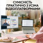 Огляд Веб-камера Logitech Brio 100 Full HD Rose (960-001623): характеристики, відгуки, ціни.