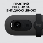 Огляд Веб-камера Logitech Brio 105 Full HD 1080p Graphite (960-001592): характеристики, відгуки, ціни.