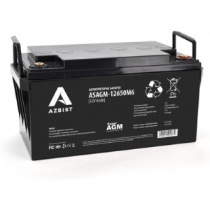 Огляд Батарея до ДБЖ AZBIST 12V 65 Ah Super AGM (ASAGM-12650M6): характеристики, відгуки, ціни.