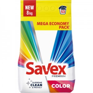 Огляд Пральний порошок Savex Premium Color 8 кг (3800024047961): характеристики, відгуки, ціни.