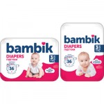 Огляд Підгузки Bambik Medium MIDI Розмір 3 (4-9 кг) 36 шт (4823071652284): характеристики, відгуки, ціни.