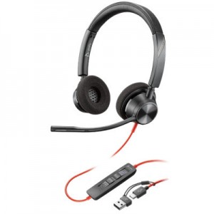 Огляд Навушники Poly Blackwire 3320-M USB-A/C (8X220AA): характеристики, відгуки, ціни.