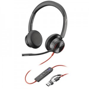 Огляд Навушники Poly Blackwire 8225-M USB-A/C (8X225AA): характеристики, відгуки, ціни.