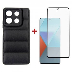 Чохол до мобільного телефона Dengos Kit for Xiaomi Redmi Note 13 5G case + glass (Black) (DG-KM-58)